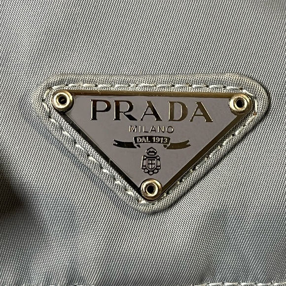 Prada blue nylon triangle logo vela crossbody bag - Picture 14 of 15